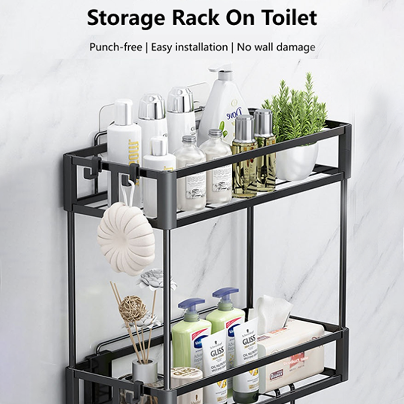 Zenlyf Bathroom Shelves & Accessories, No Drill Wall Rack