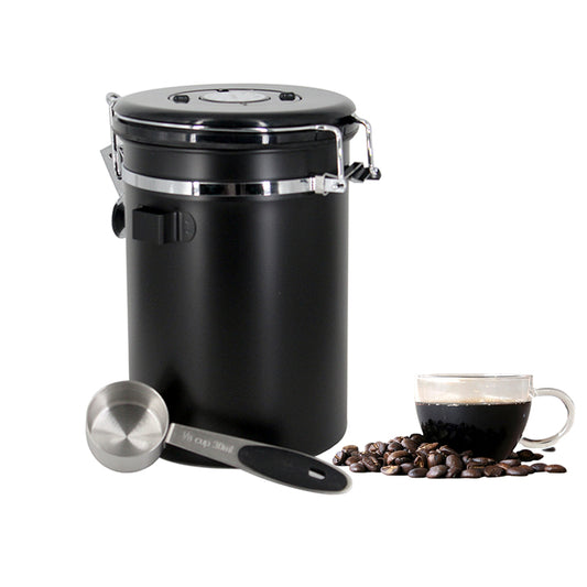 Airtight Coffee Canister 1.5L with CO₂ Valve & Date Tracker