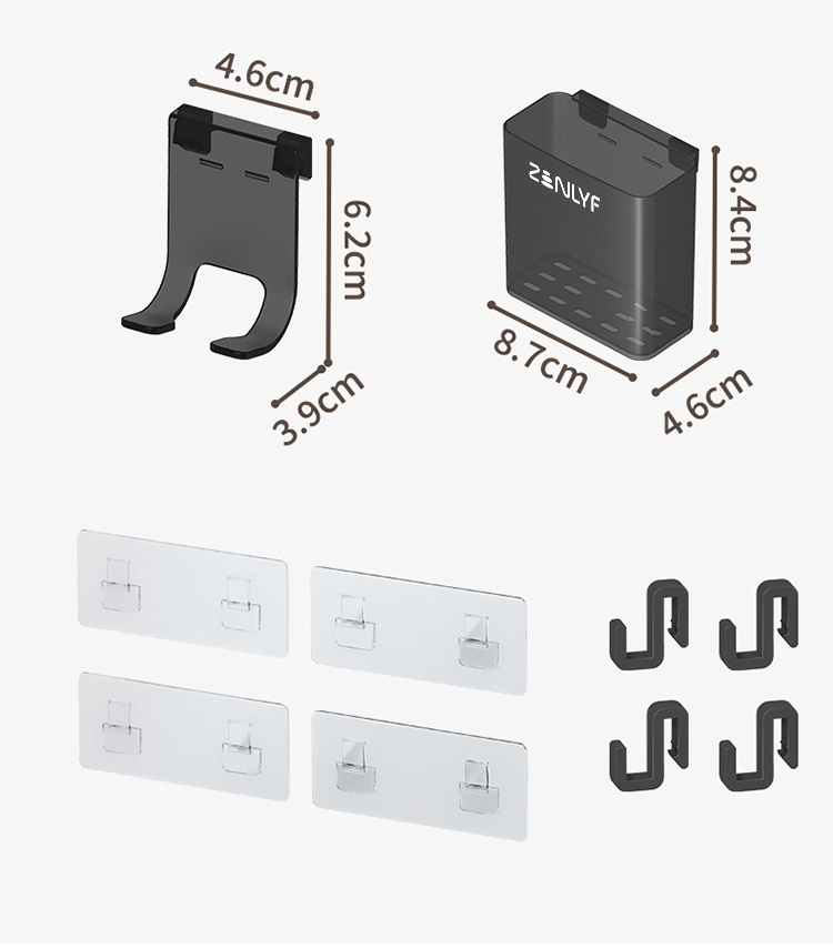 Zenlyf No Drill Bathroom Shelf & Kitchen Organizer  (White)