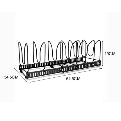Pots and Pans Organizer Rack for Kitchen Cabinet & Countertop