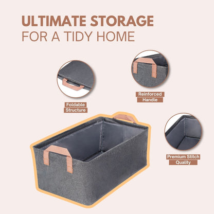 Zenlyf Wardrobe Organizer for Clothes/Foldable Cupboard Storage (Pack of 4,Grey)