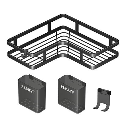 Zenlyf No Drill Bathroom Shelf & Kitchen Organizer  (White)