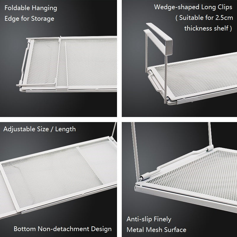 Adjustable Under Shelf Storage Rack | No Drill Organizer