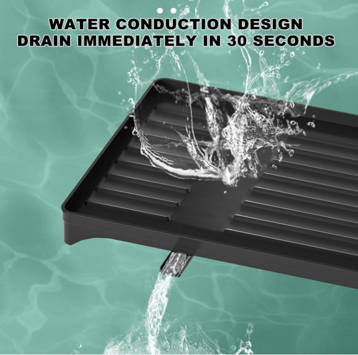 2 Tier Dish Drainer Rack with Utensil Holder & Drip Tray