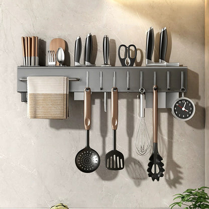 Wall Mounted Kitchen Utensils And Cutlery Holder Rack (Long)