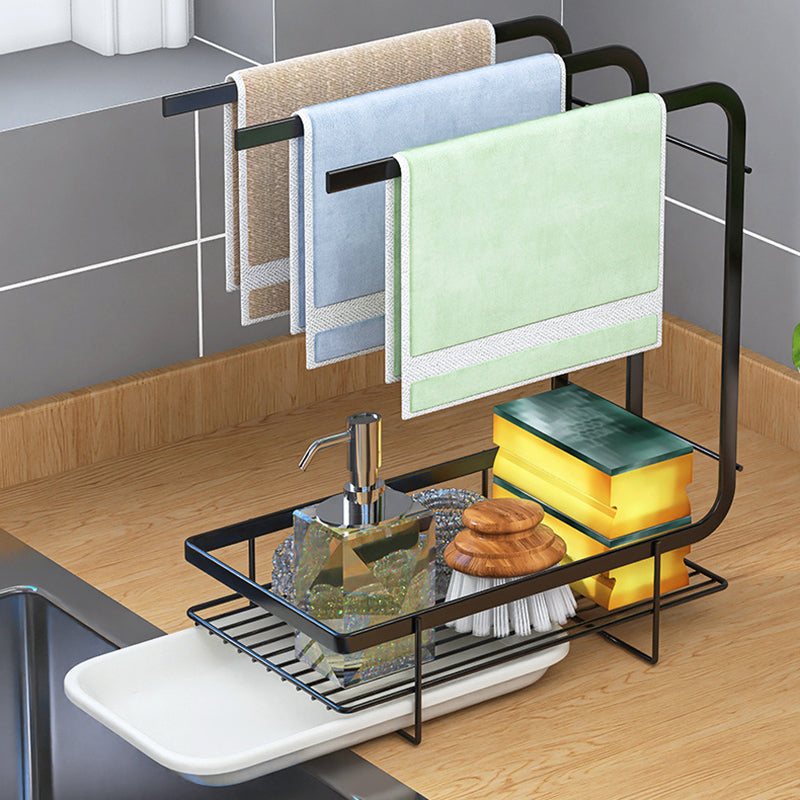 3 Bar Towel Holder Stand with Drain Tray