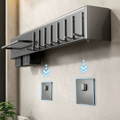 Wall Mounted Kitchen Utensils And Cutlery Holder Rack (Long)