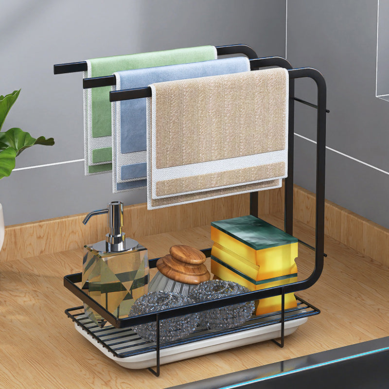 3 Bar Towel Holder Stand with Drain Tray