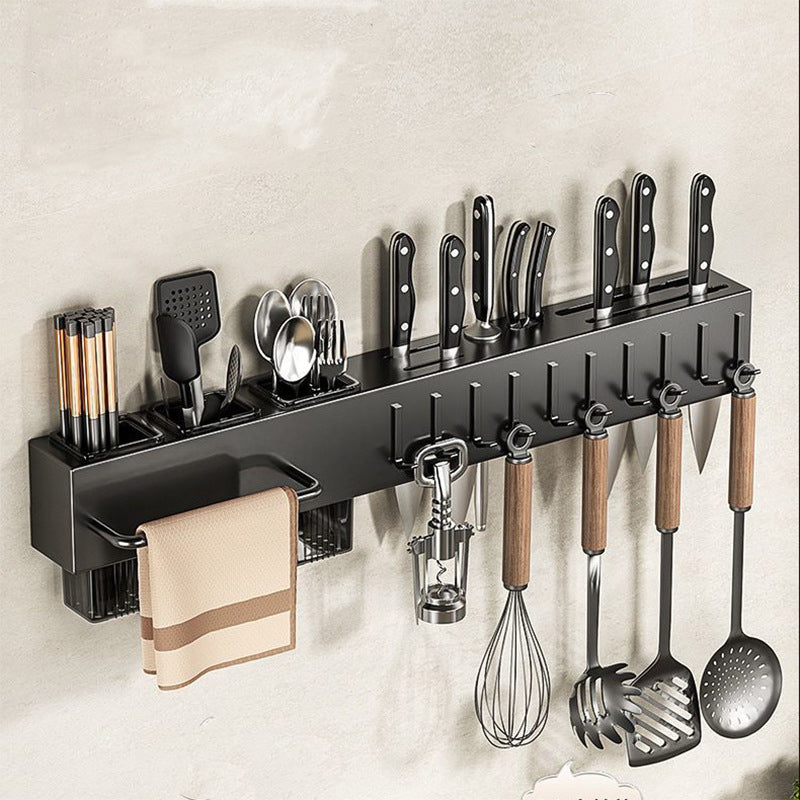 Wall Mounted Kitchen Utensils And Cutlery Holder Rack (Long)