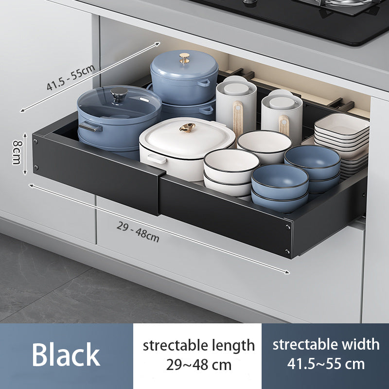 Adjustable Pull Out Kitchen Drawer Organizer for Cabinets