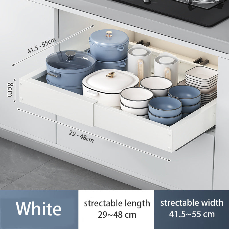 Adjustable Pull Out Kitchen Drawer Organizer for Cabinets